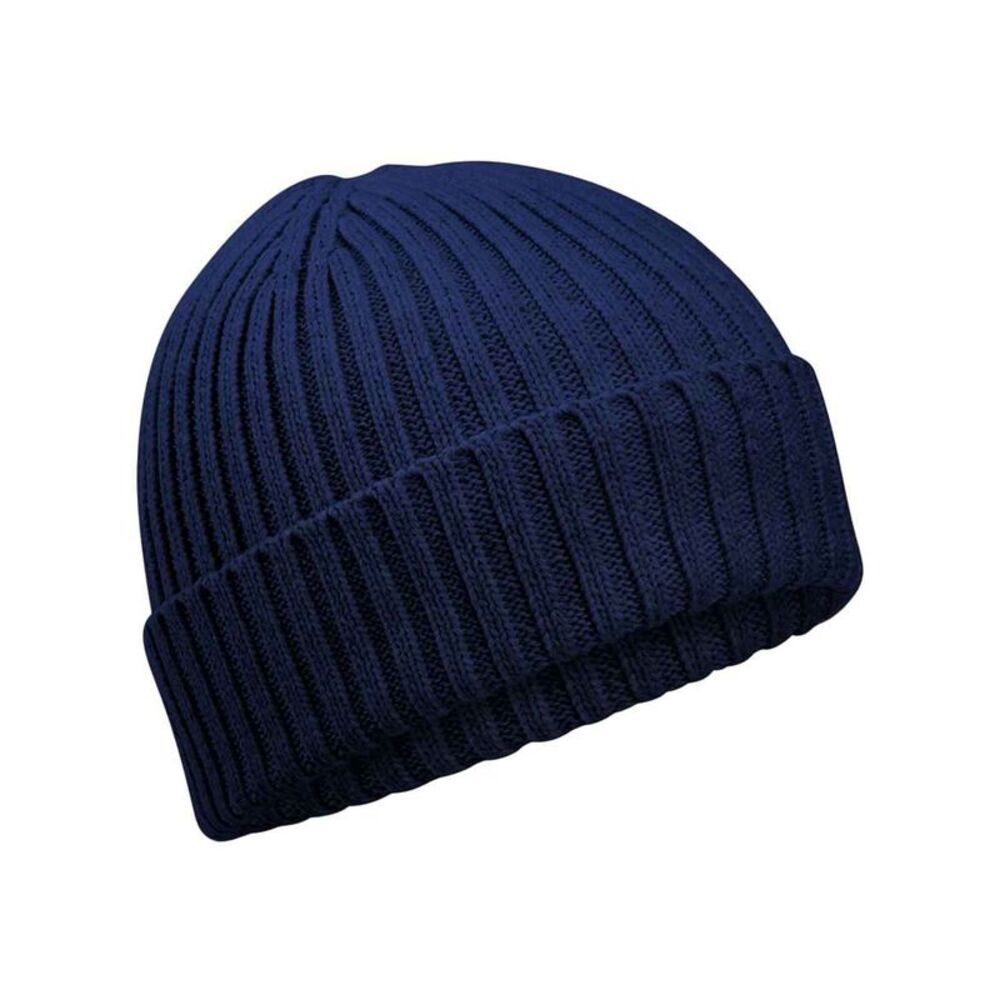 Beechfield Childrens/Kids Natural Cotton Beanie / Oxford Navy